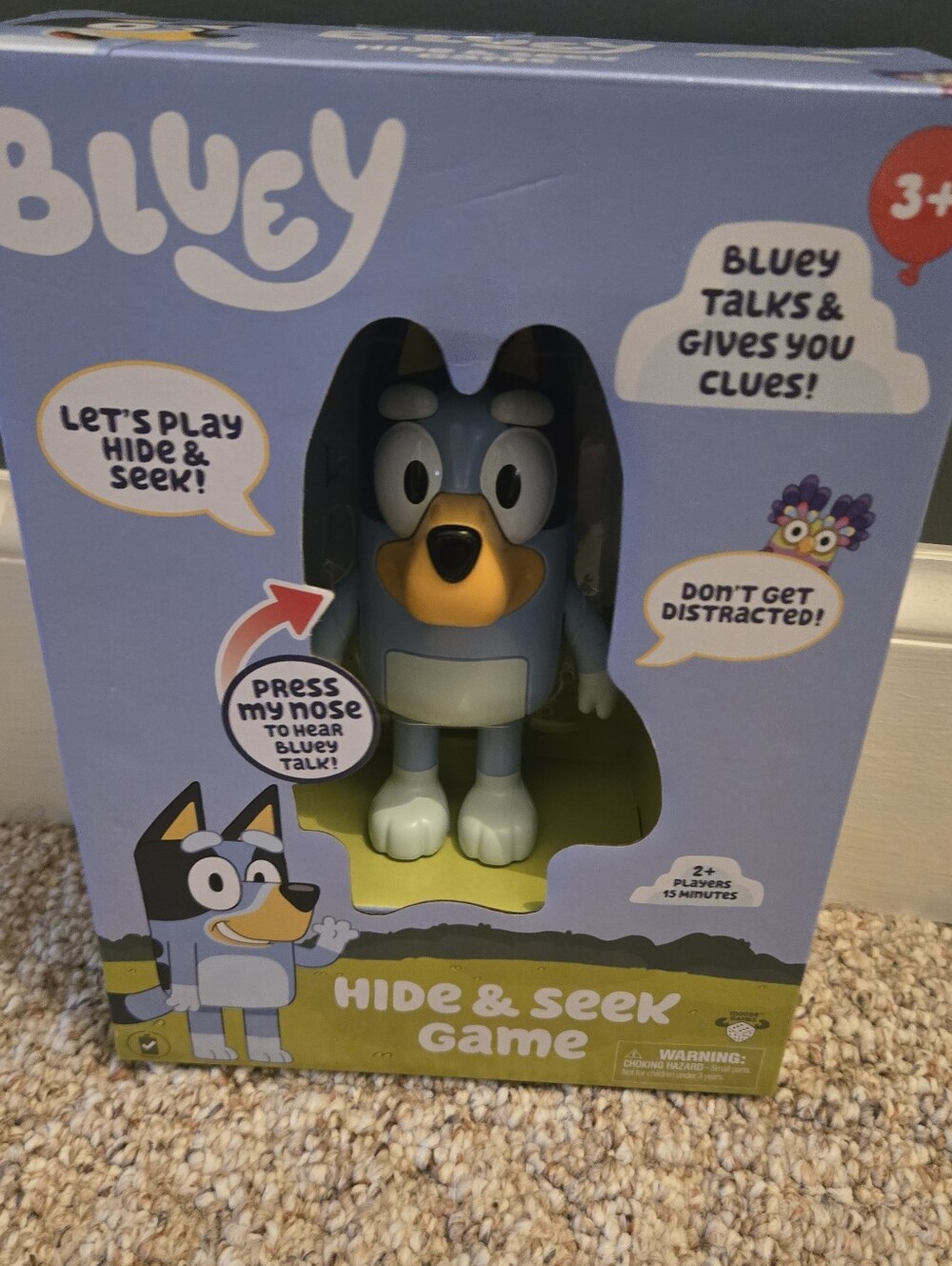Bluey Interactive Hide & Seek Talking Figure - Blue